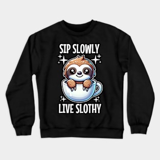 Sip Slowly, Live Slothy Crewneck Sweatshirt